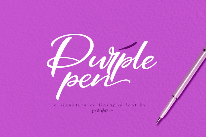 Ejemplo de fuente Purple Pen #1